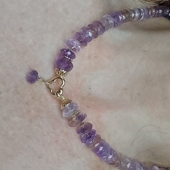14KT Faceted Ametrine Necklace - Picture 11 of 11